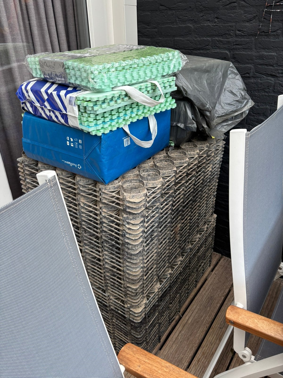Plastic vlonderdelen voor in de voortent, Ophalen, Gebruikt, Kunststof