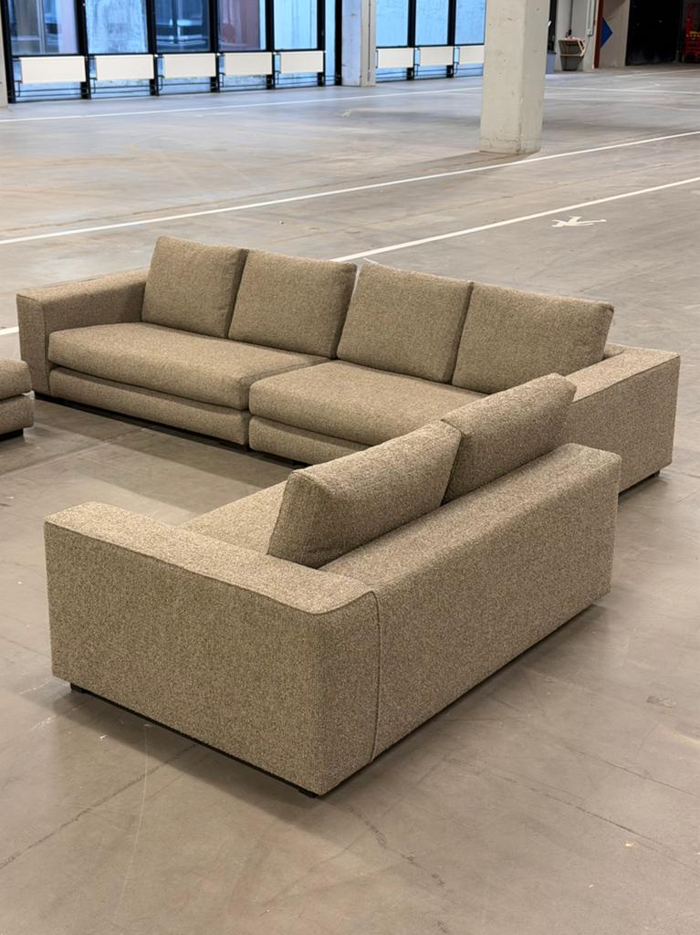 Minotti Hamilton Bank | Elementen | NIEUWSTAAT + Garantie, Hoekbank, 300 cm of meer, Ophalen of Verzenden, Zo goed als nieuw