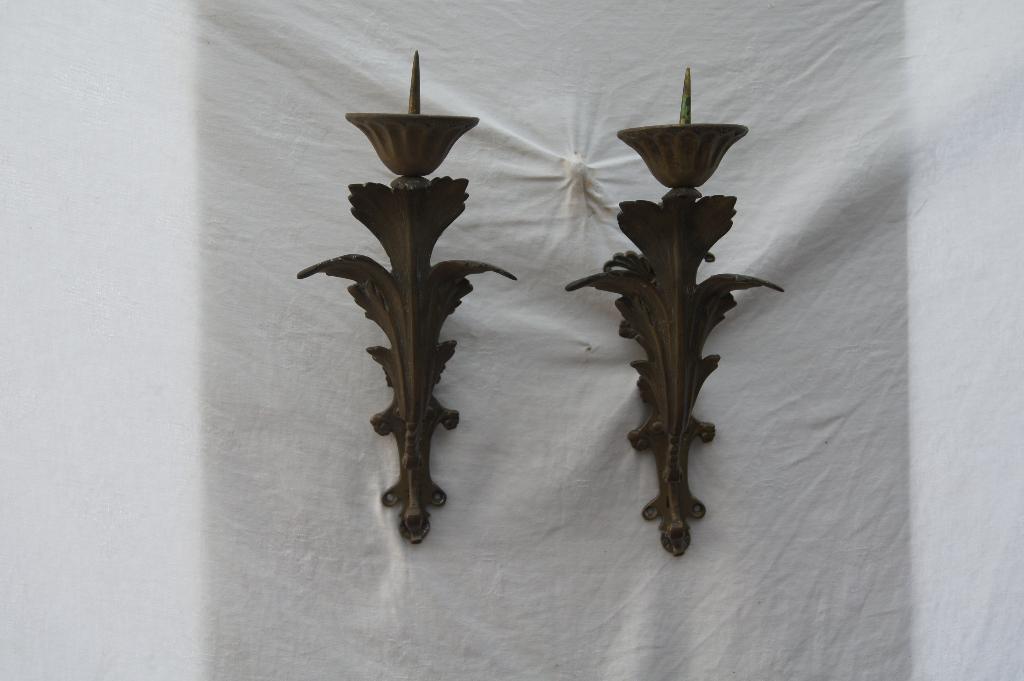 Wandkandelaren  ( Brons, Ophalen of Verzenden, Koper of Brons
