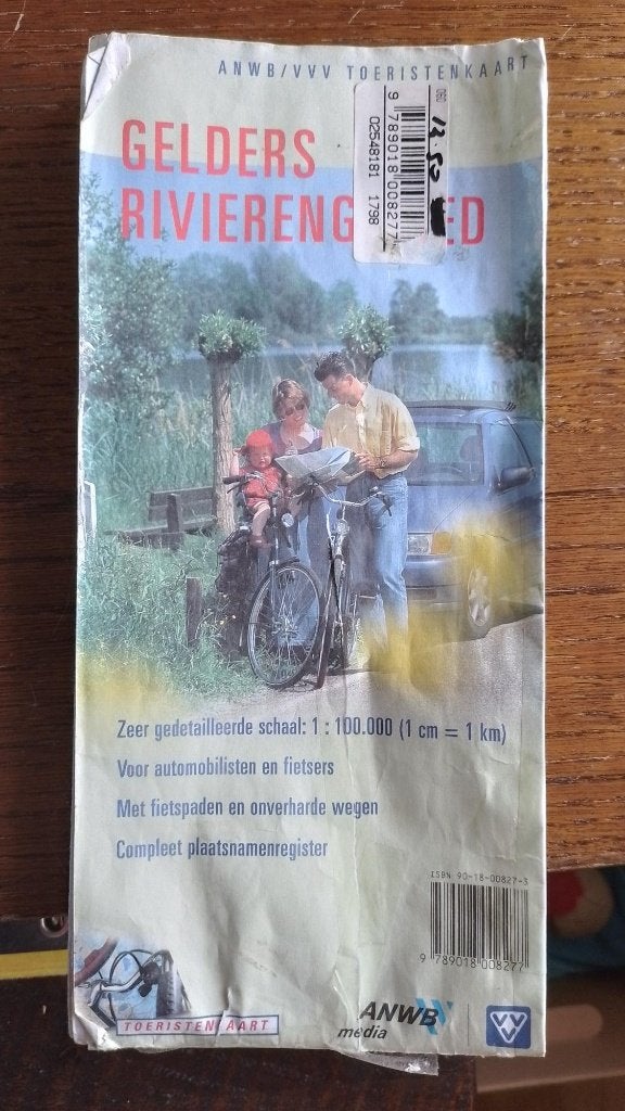 oude landkaart Rivierengebied, Boeken, Atlassen en Landkaarten, Gelezen, Verzenden, 2000 tot heden, Landkaart