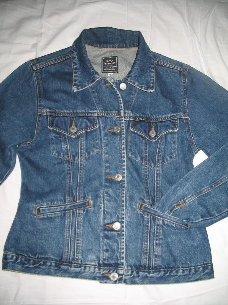 Tripper T.R.P Spijkerjasje Abby Maat 36 * Vintage, Blauw, Ophalen of Verzenden, Zo goed als nieuw, Jasje