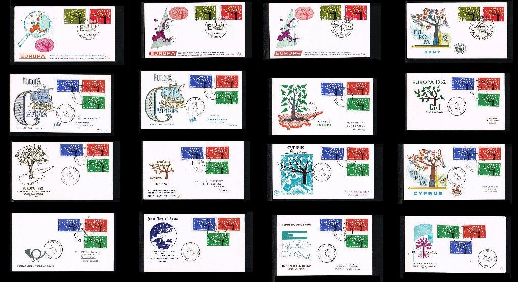 105x ++ FDC's Europa CEPT 1962 [C62], Postzegels en Munten, Ophalen of Verzenden, Europa