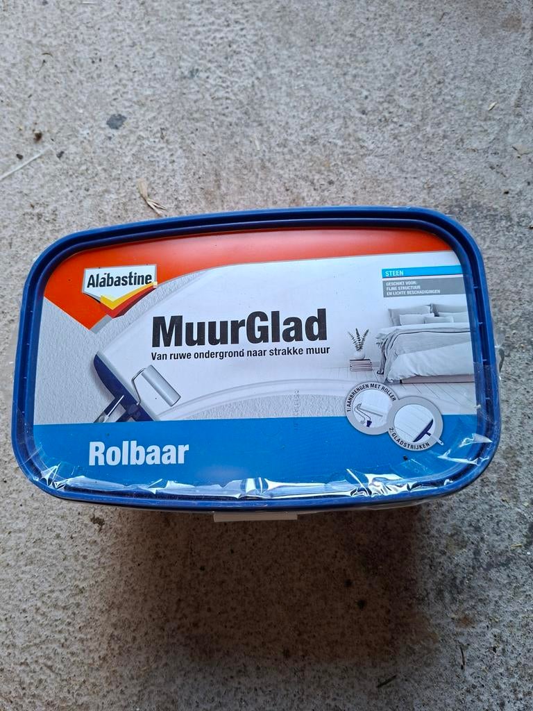 muurglad, Doe-het-zelf en Verbouw, Verf, Beits en Lak, Ophalen, Nieuw, Wit