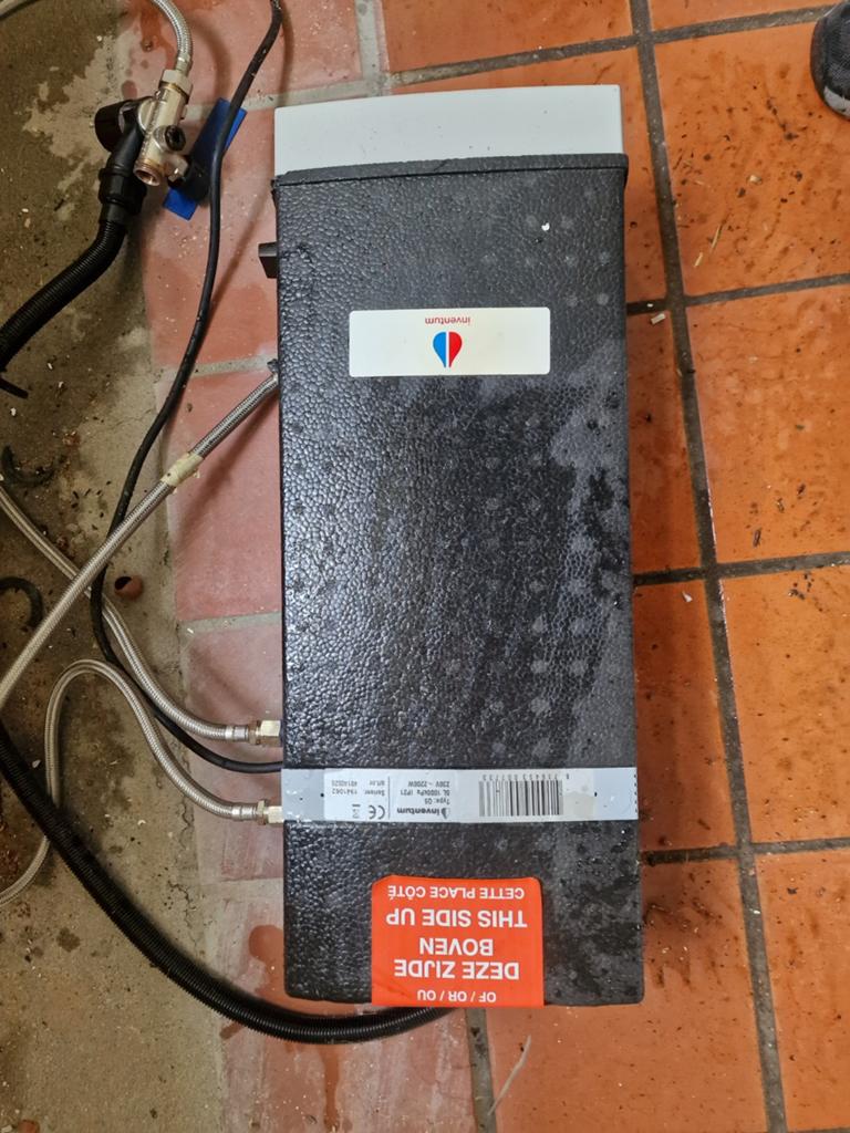 Inventum 5L plintboiler zgan, Minder dan 20 liter, Ophalen, Boiler, Minder dan 3 jaar oud