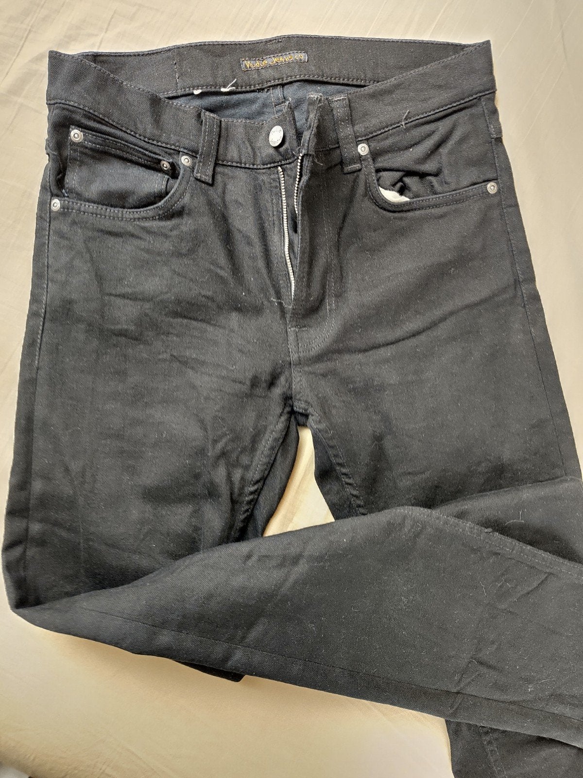 Nudie Jeans Lean Dean Dry Everblack 32/32, Nudie Jeans, Zwart, W32 (confectie 46) of kleiner, Ophalen of Verzenden