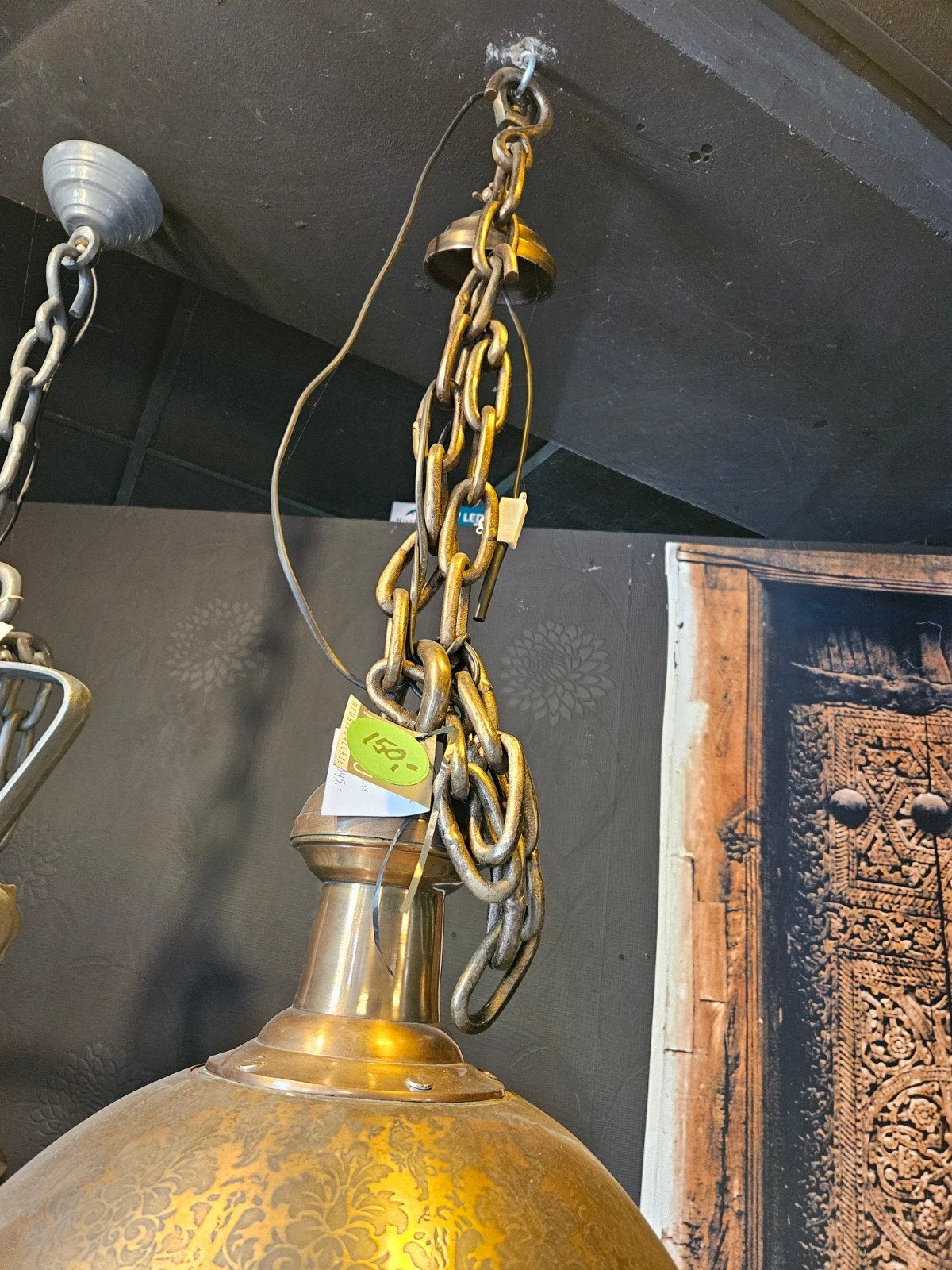 hanglamp koper bloemmotief industrieel, Verzenden