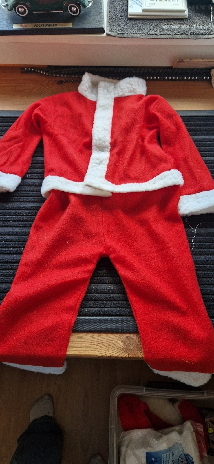 Kerstmannenpak kindermaat of voor pop, Ophalen of Verzenden, Zo goed als nieuw, Jongen of Meisje