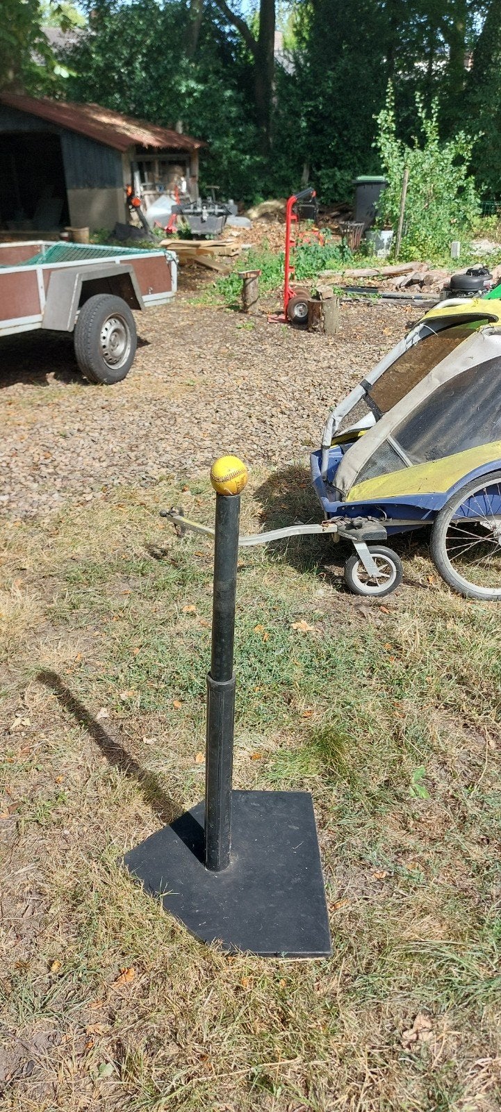 Slagplaat, slagpaal, oefenpaal Honkbal, Softbal, Beeball., Sport en Fitness, Honkbal en Softbal, Ophalen, Gebruikt, Bal