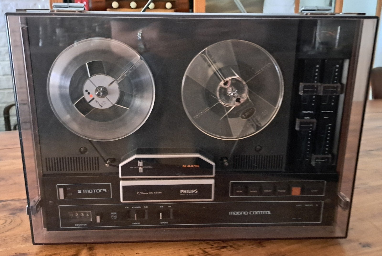 Philips N4415, Audio, Tv en Foto, Bandrecorders, Ophalen, Bandrecorder, Met stofkap