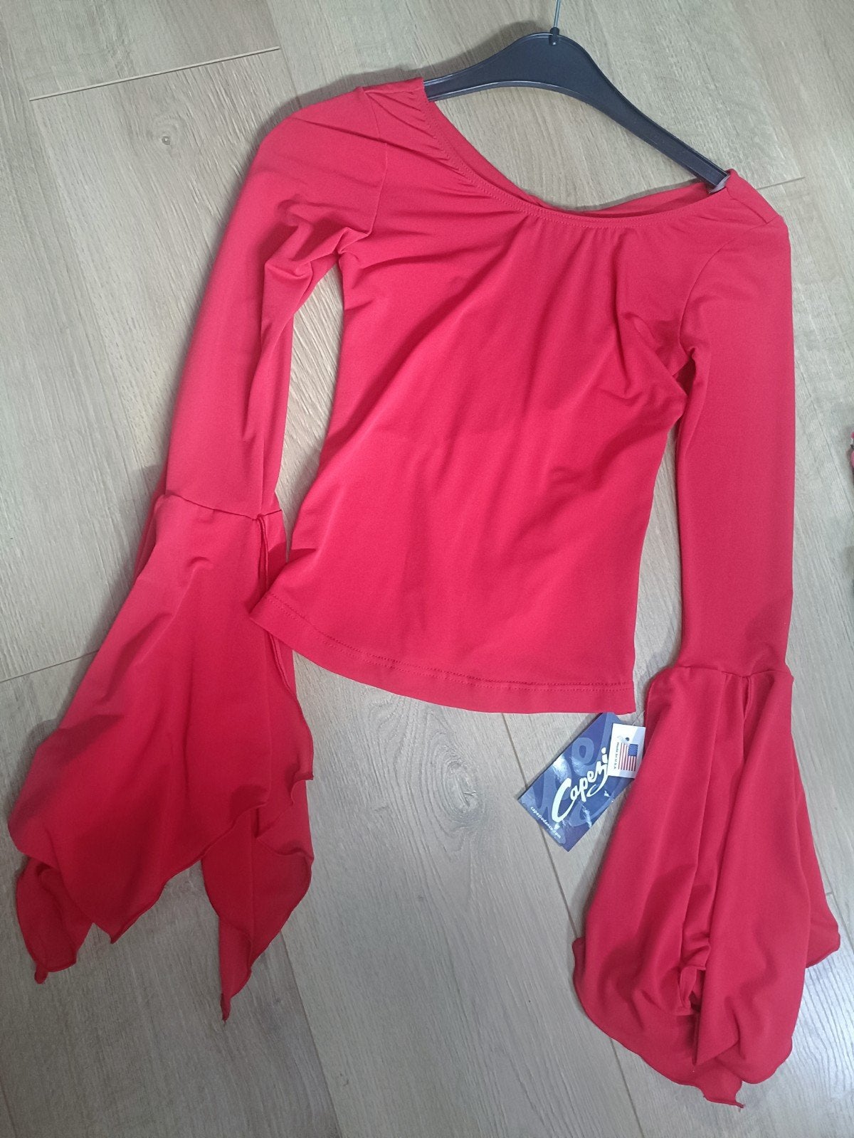 Capezio Rode Flamenco Dans Top met Open Rug en Wijde Mouwen, Ophalen of Verzenden, Nieuw