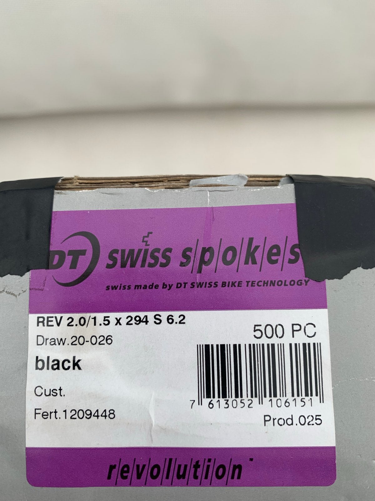 DT Swiss Revolution Spaken J-bend 294mm Zwart (500 stuks), Fietsen en Brommers, Fietsonderdelen, Wiel, Ophalen of Verzenden, Racefiets
