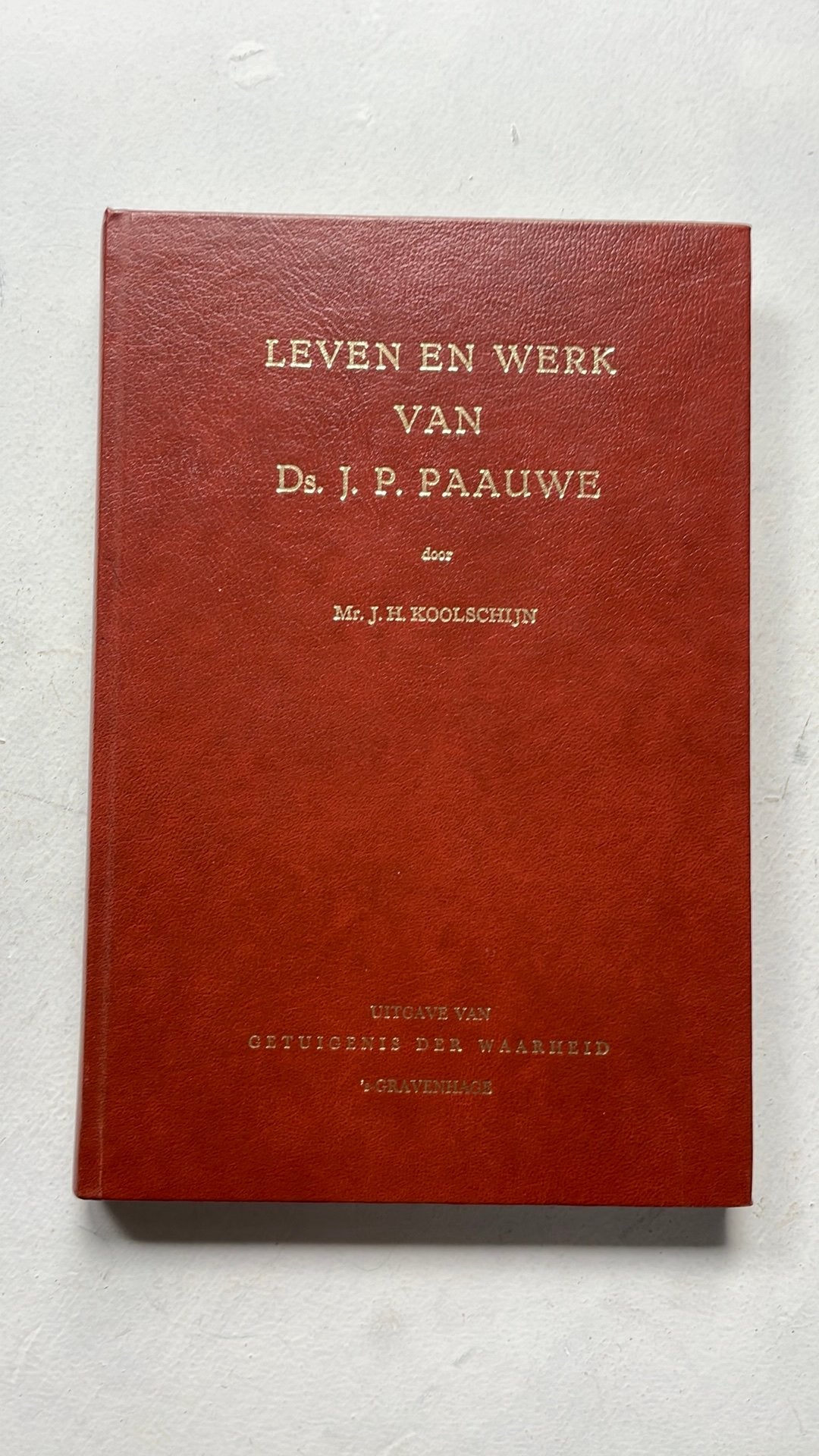 Leven en werk van ds. J.P. Paauwe., Ophalen of Verzenden, Zo goed als nieuw