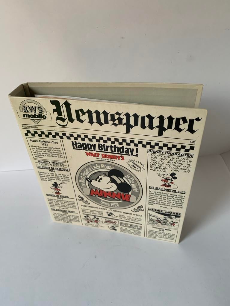 Multimap A5 klapper Mickey en Minnie Mouse VINTAGE, Verzamelen, Disney, Gebruikt, Papier, Kaart of Schrift, Mickey Mouse, Ophalen of Verzenden