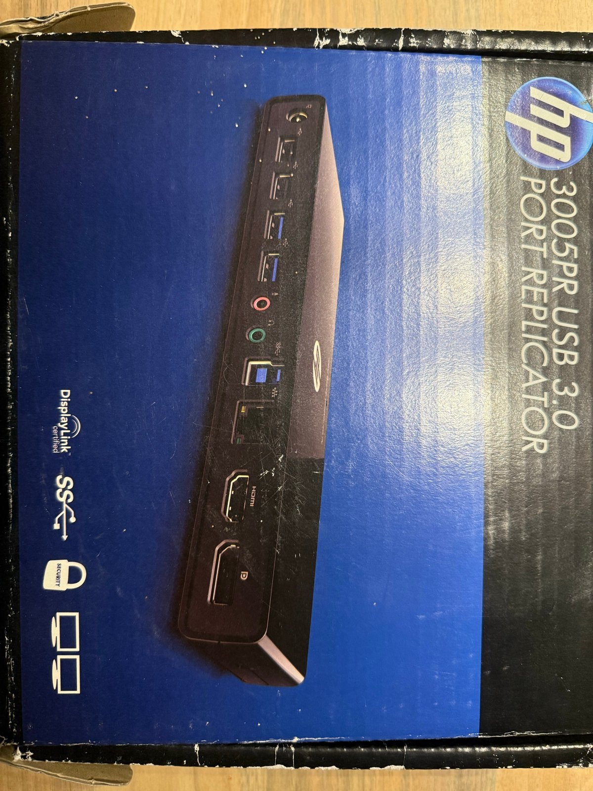 HP 3005PR USB 3.0 Port Replicator Docking Station, Computers en Software, Ophalen of Verzenden, Gebruikt, Docking station, Laptop