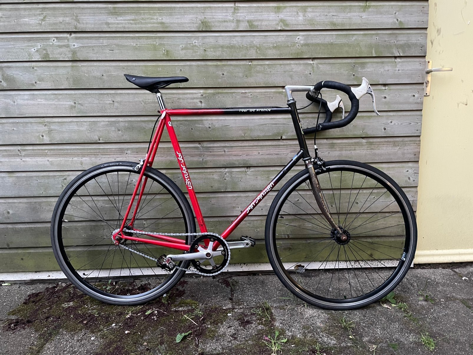 Jan Janssen - single speed - XXL, Fietsen en Brommers, Fietsen | Racefietsen, Gebruikt, Staal, 65 cm of meer, Ophalen