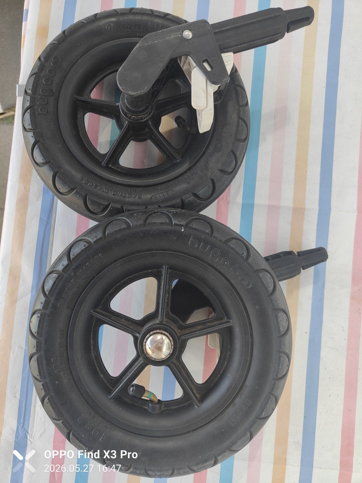 Bugaboo cameleon 1en2  voorwielen ruw terrein/sneeuw/strand, Luchtbanden, Bugaboo, Ophalen of Verzenden, Zo goed als nieuw