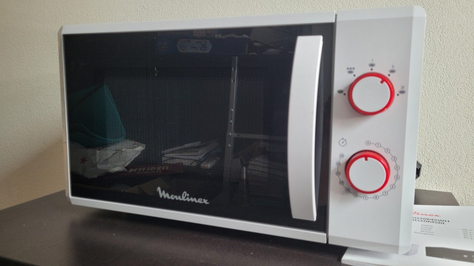 Moulinex MO20MSWH magnetron, Witgoed en Apparatuur, Magnetrons, Ophalen, Minder dan 45 cm, Draaiplateau, Vrijstaand