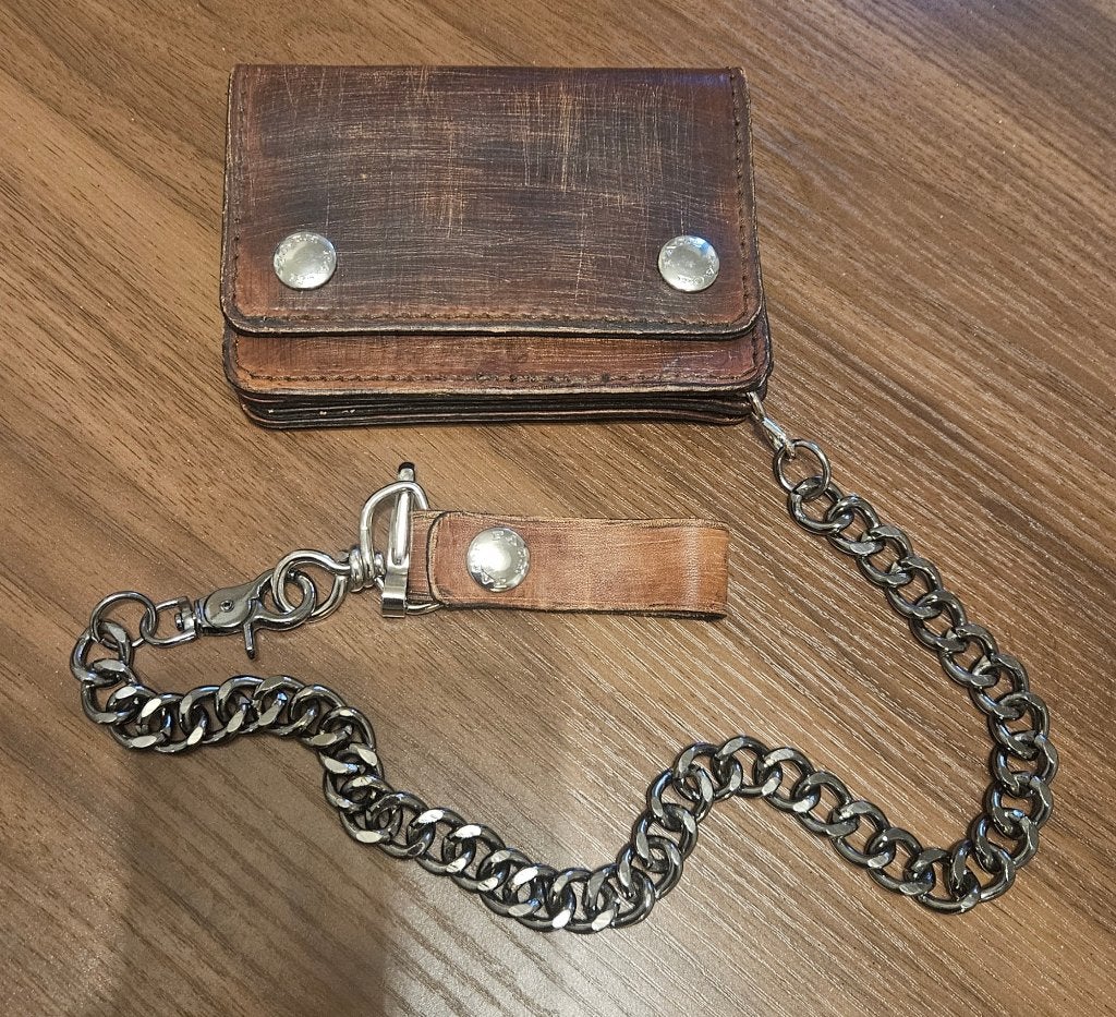 Biker portefeuille, Ophalen of Verzenden, Nieuw, Bruin, Leer