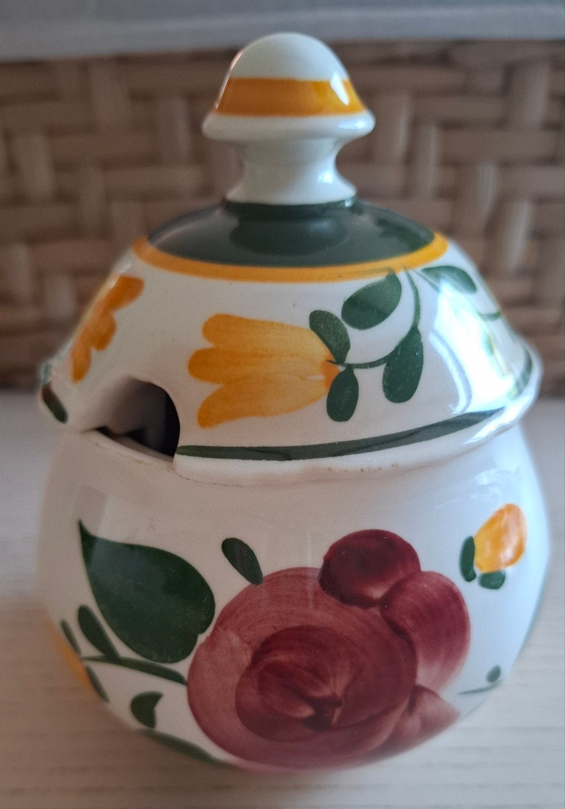 Villeroy & Boch Bauernblume suiker-jampotje, Gebruikt, Ophalen of Verzenden, Overige stijlen, Porselein