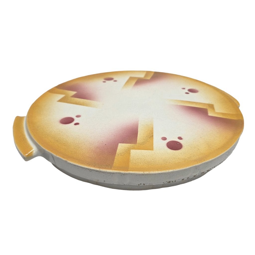 Art Deco taartplateau Duits keramiek Spritzdekor ca. 1930, Antiek en Kunst, Ophalen of Verzenden