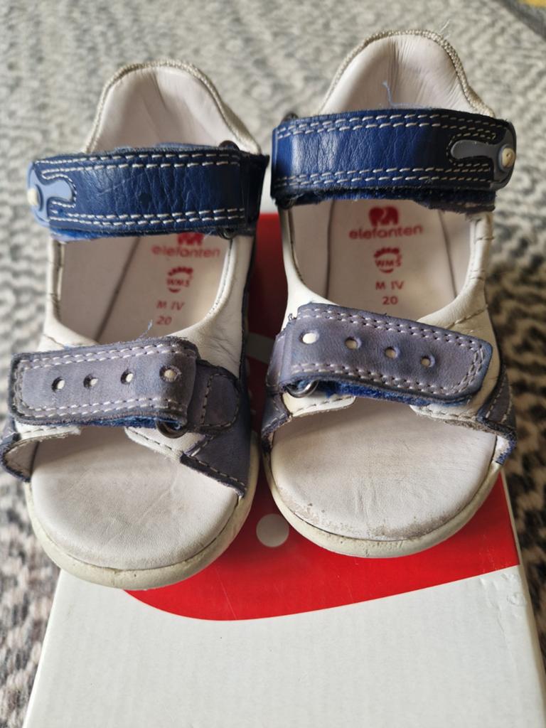 Elefanten sandalen maat 20, blauw/wit, zo goed als nieuw, Schoentjes, Jongetje of Meisje, Ophalen of Verzenden, Zo goed als nieuw