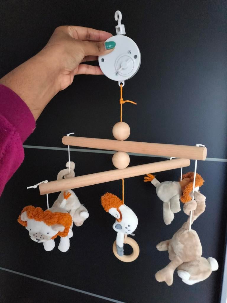 Muziek mobiel jungle thema voor ledikant/wieg, Kinderen en Baby's, Ophalen of Verzenden, Zo goed als nieuw, Mobiel, Met geluid