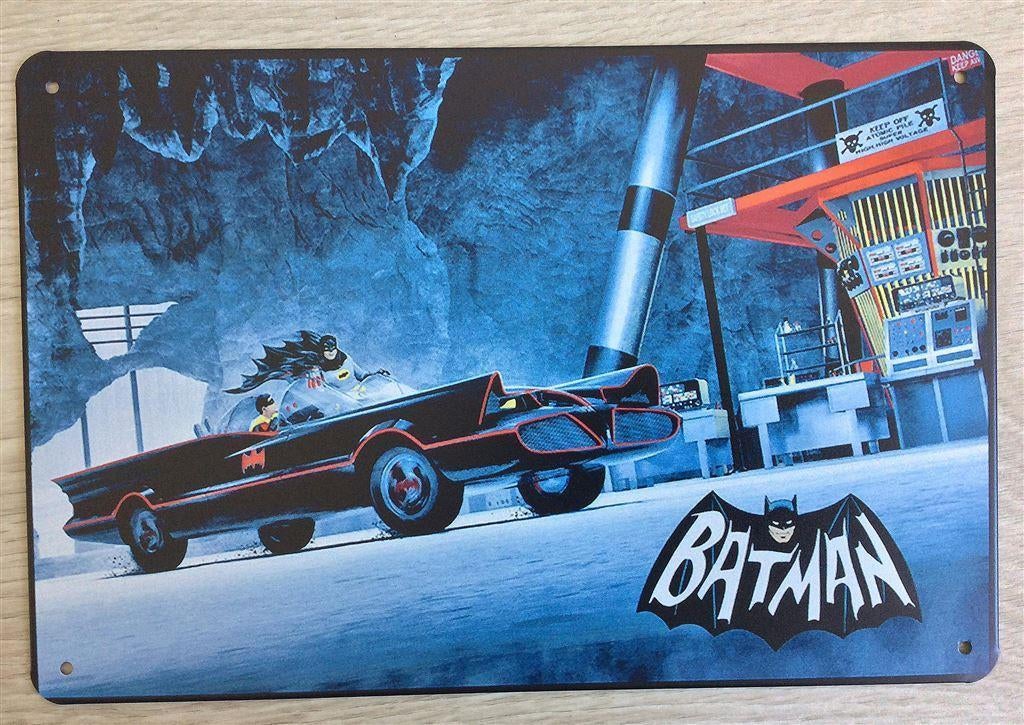 BATMAN Classic Batmobile film Metalen Wandbord Poster, Verzenden, Superheld, Nieuw, Beeldje of Figuurtje