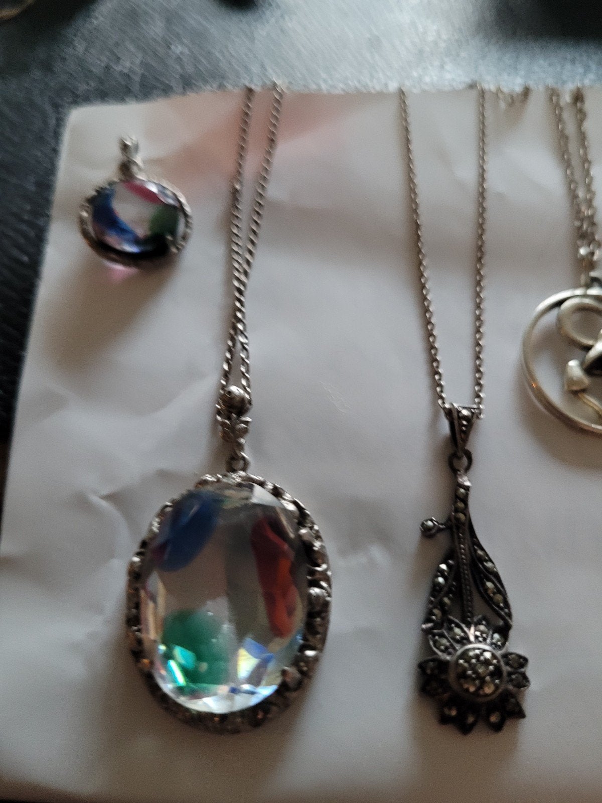 zilver kettingen met hangers, Ophalen of Verzenden, Zo goed als nieuw, Zilver, Zilver