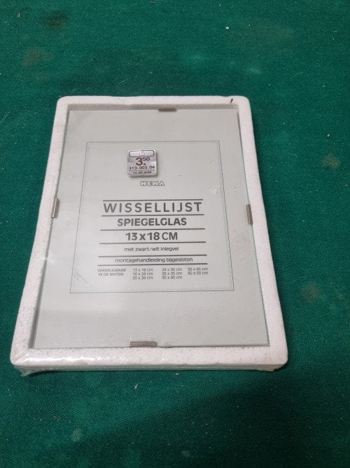 wissellijst 13x18 spiegelglas, Ophalen of Verzenden, 'T Olde Gre-j, Info@toldegrej.nl, Endepoelstraat 20f Didam