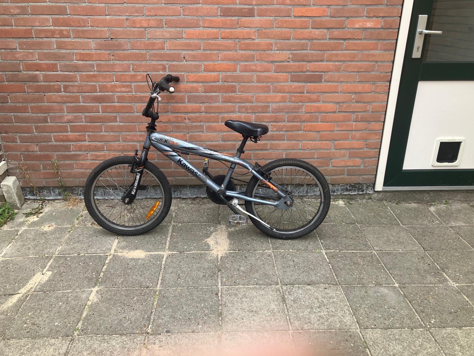 Kawasaki BMX fiets - 20 inch - Gebruikt, Fietsen en Brommers, Ophalen, Staal, Velgrem, Stuur 360° draaibaar