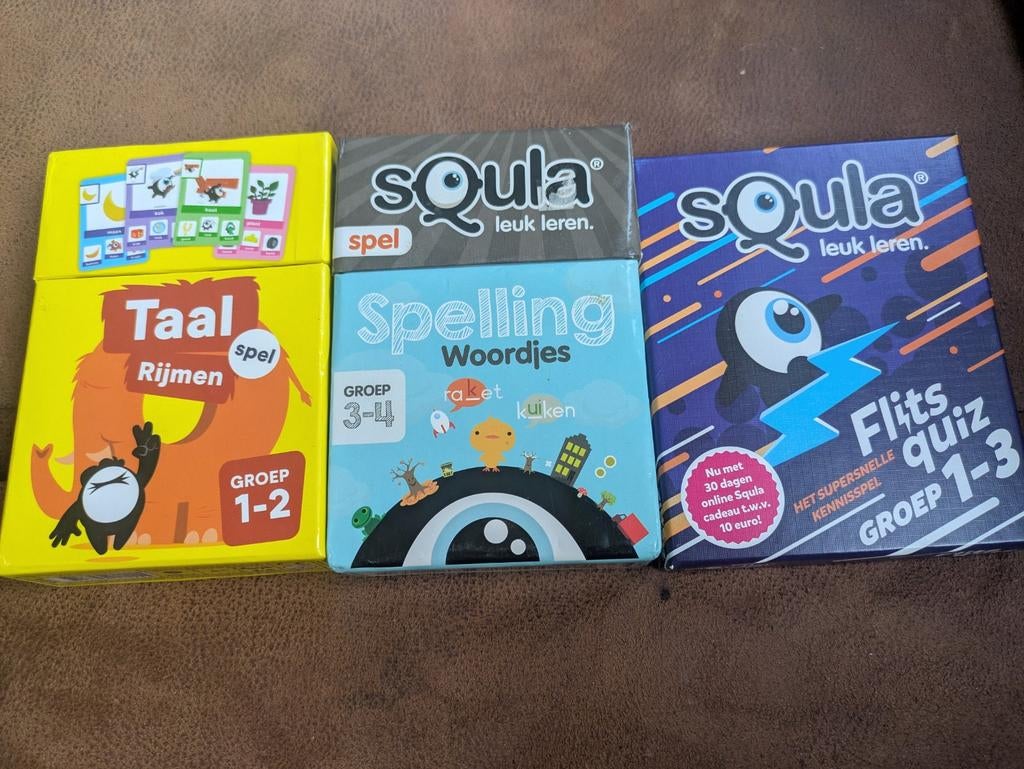 3 Squla spellen, Ophalen of Verzenden, Zo goed als nieuw
