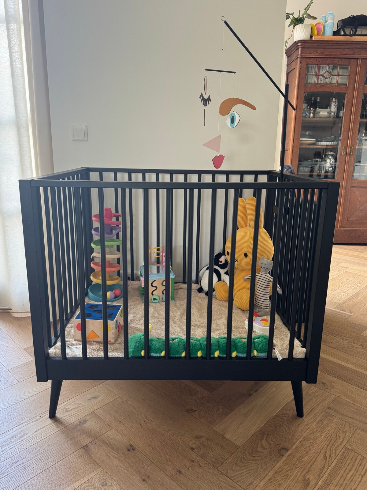Baby Box Evy Mat Zwart, Kinderen en Baby's, Ophalen, Zo goed als nieuw, Vierkant, In hoogte verstelbaar