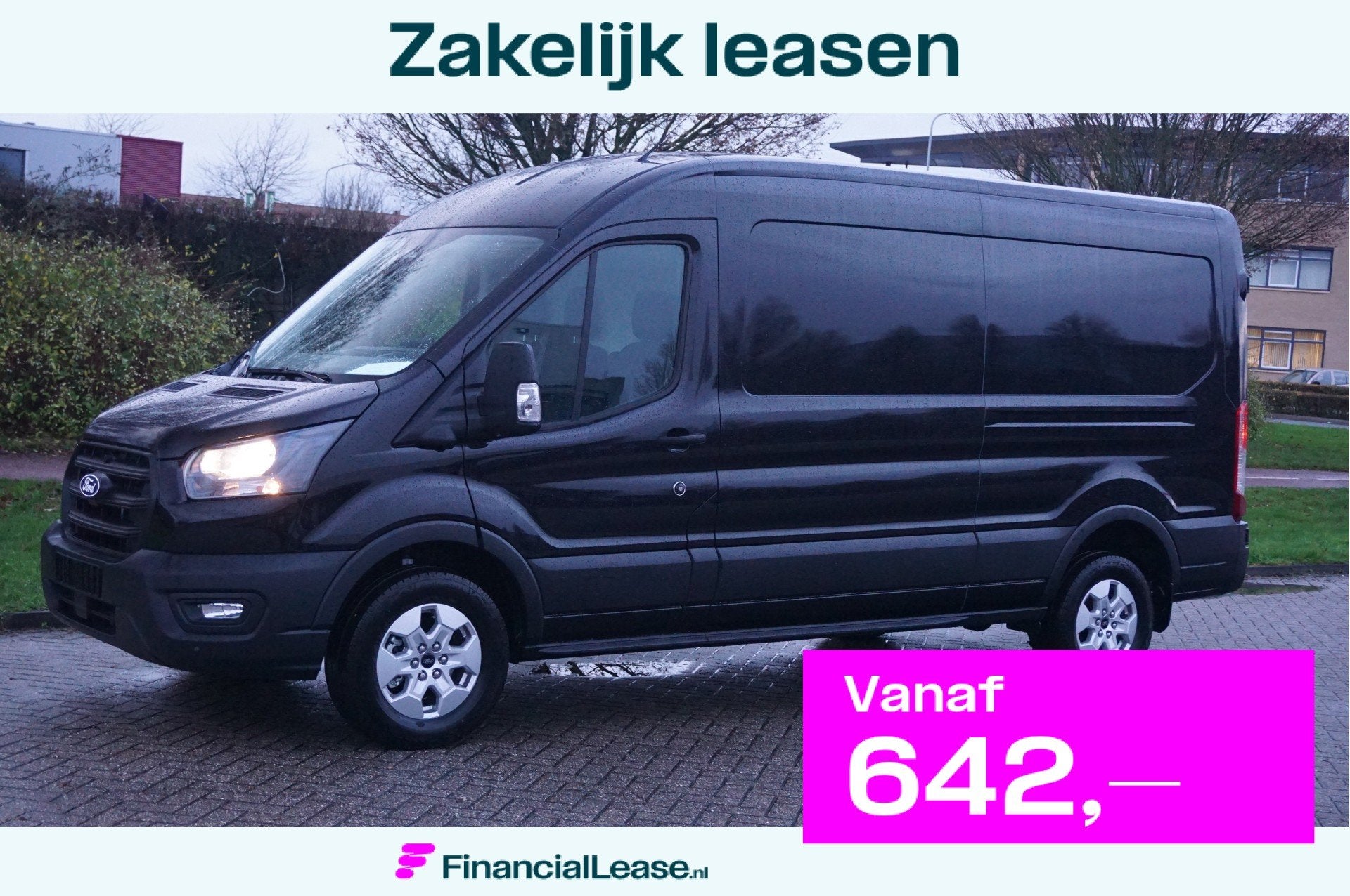 Ford Transit 350L L3H2 Trend AUT 130PK BPM VRIJ Sync4 Navi,, Achterwielaandrijving, 4 cilinders, 2800 kg, Zwart