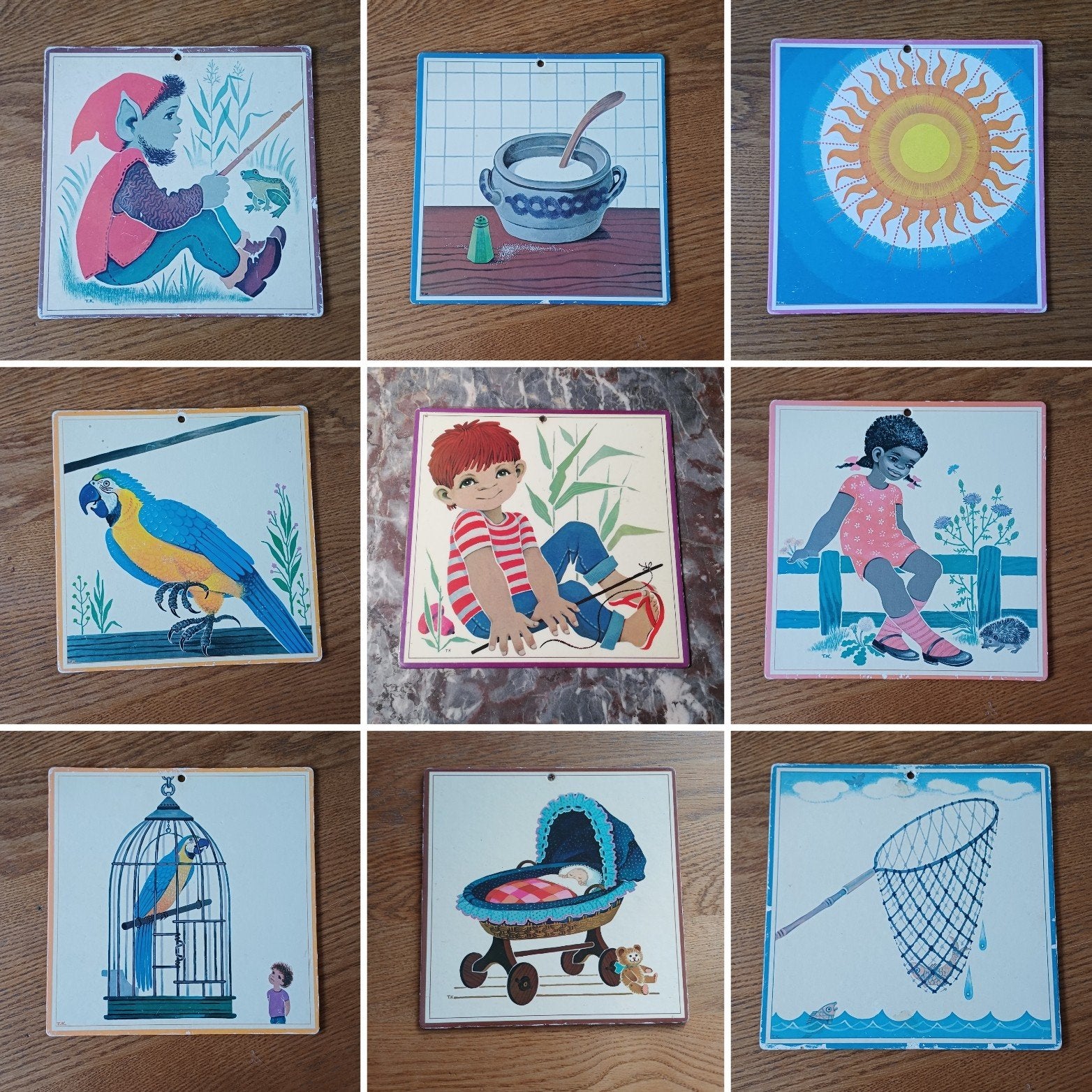 Diverse vintage schoolkaartjes Veilig leren lezen - Zwijsen, Ophalen of Verzenden, Overige thema's