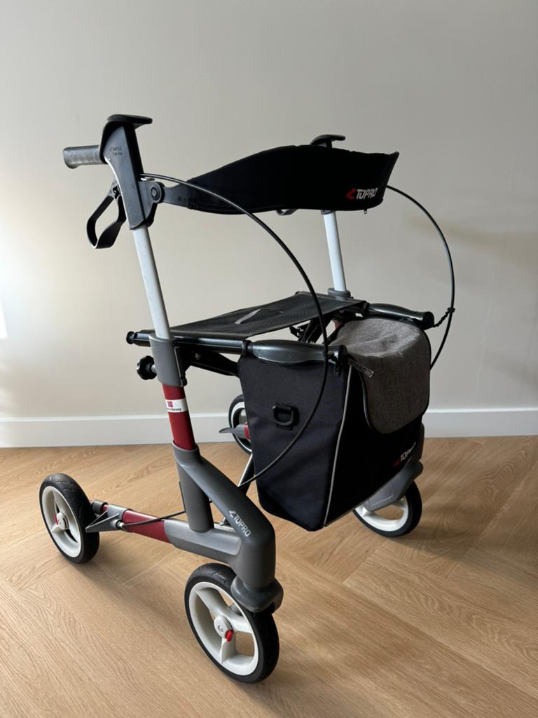 Rollator Topro Troja 5G S softbanden tasje rugsteun, Ophalen, Opvouwbaar, Gebruikt