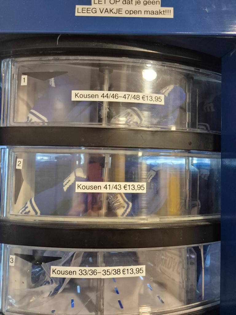 Voetbalkleding en accessoires automaat, Brand Automaten, Ophalen, Blauw