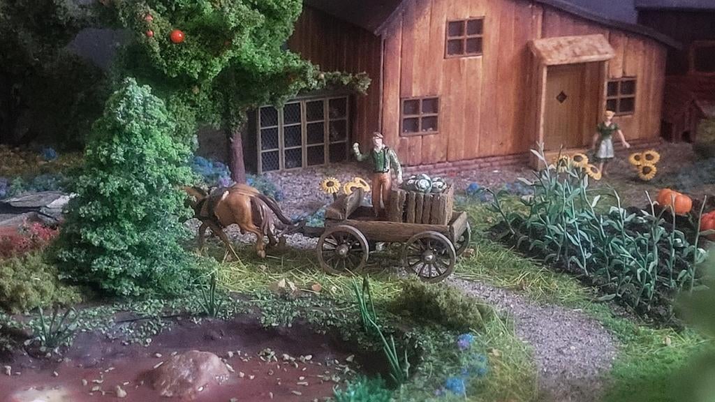 Het kleine huis op de prairie, in uniek diorama., Hobby en Vrije tijd, Modelbouw | Figuren en Diorama's, Ophalen of Verzenden