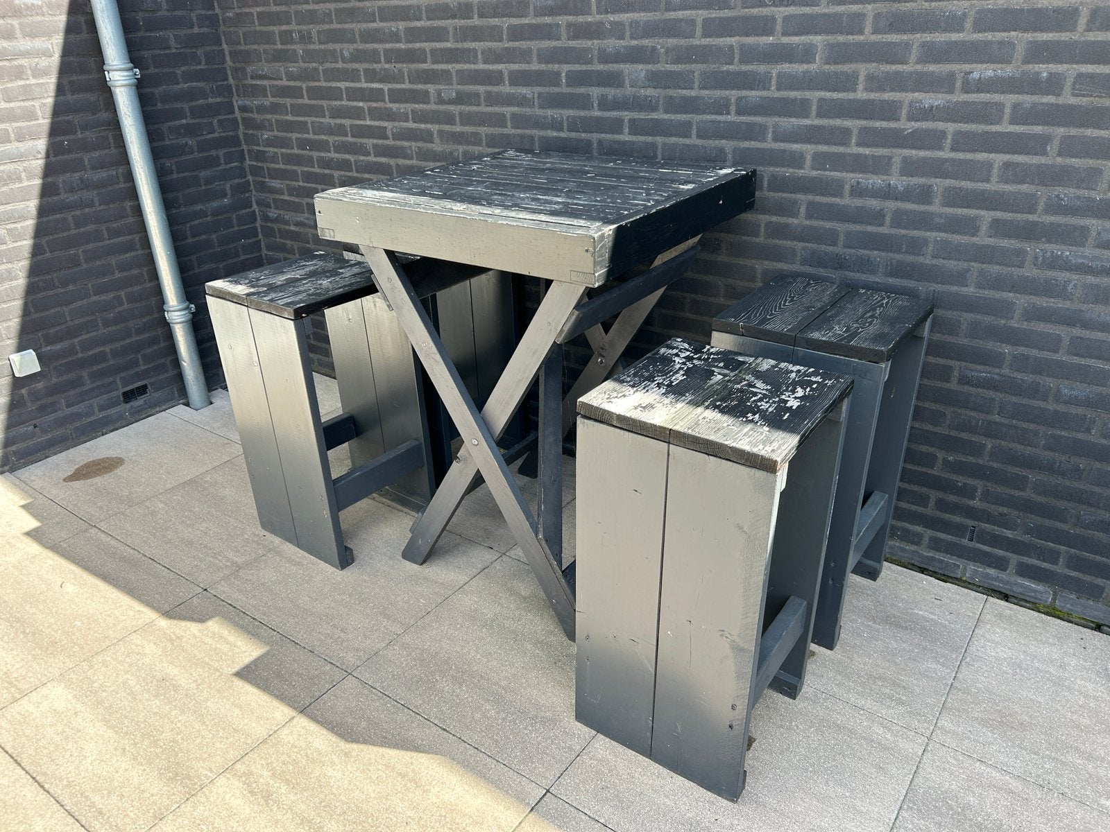 Steigerhouten barset, Ophalen, Gebruikt