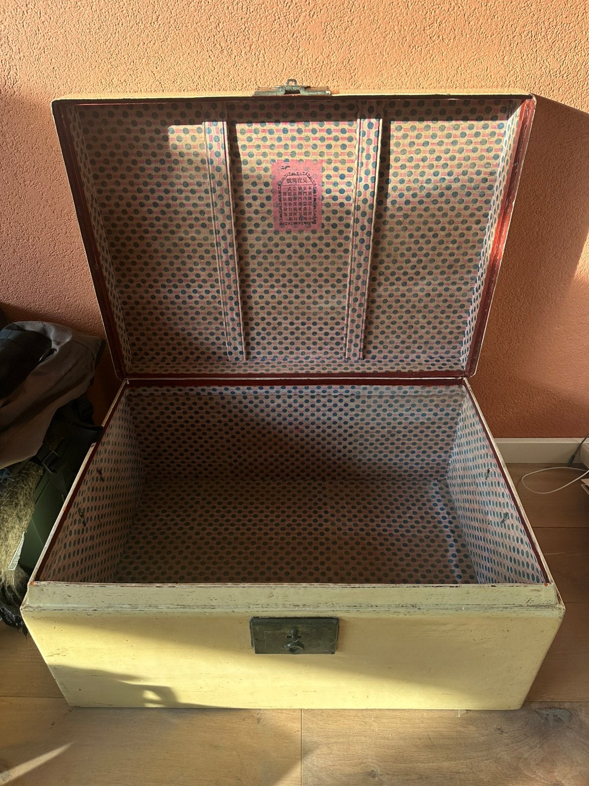 Vintage hutkoffer, Ophalen, Gebruikt, Geel, Hardcase