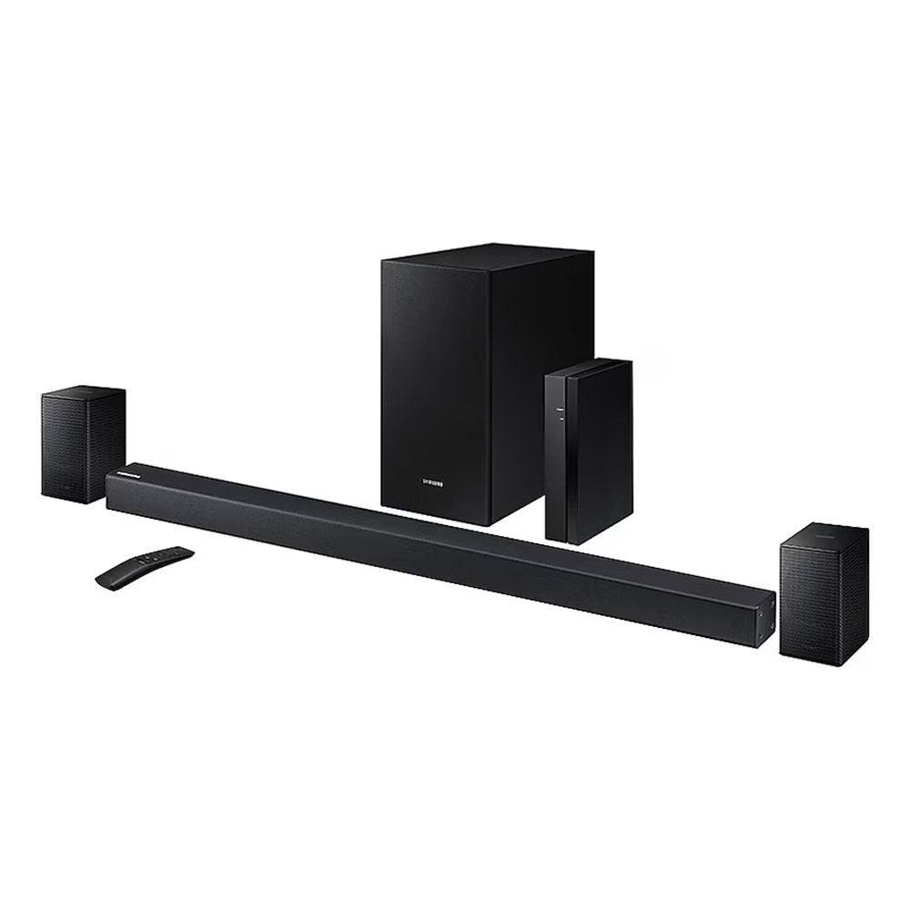 Samsung Soundbar met subwoofer en achterspeakers, Ophalen, Soundbar, 70 watt of meer, Zo goed als nieuw