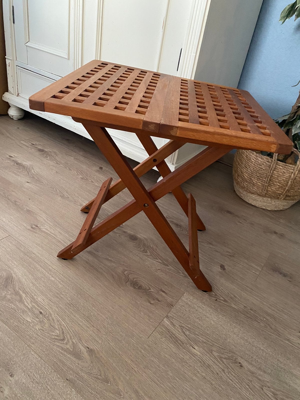 Opklapbaar handig houten tafeltje, Ophalen, Nieuw, Vierkant, Hout