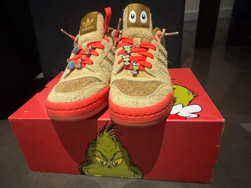 Adidas Forum Low CL J The Grinch sneakers maat 35.5, Kinderen en Baby's, Ophalen of Verzenden, Zo goed als nieuw