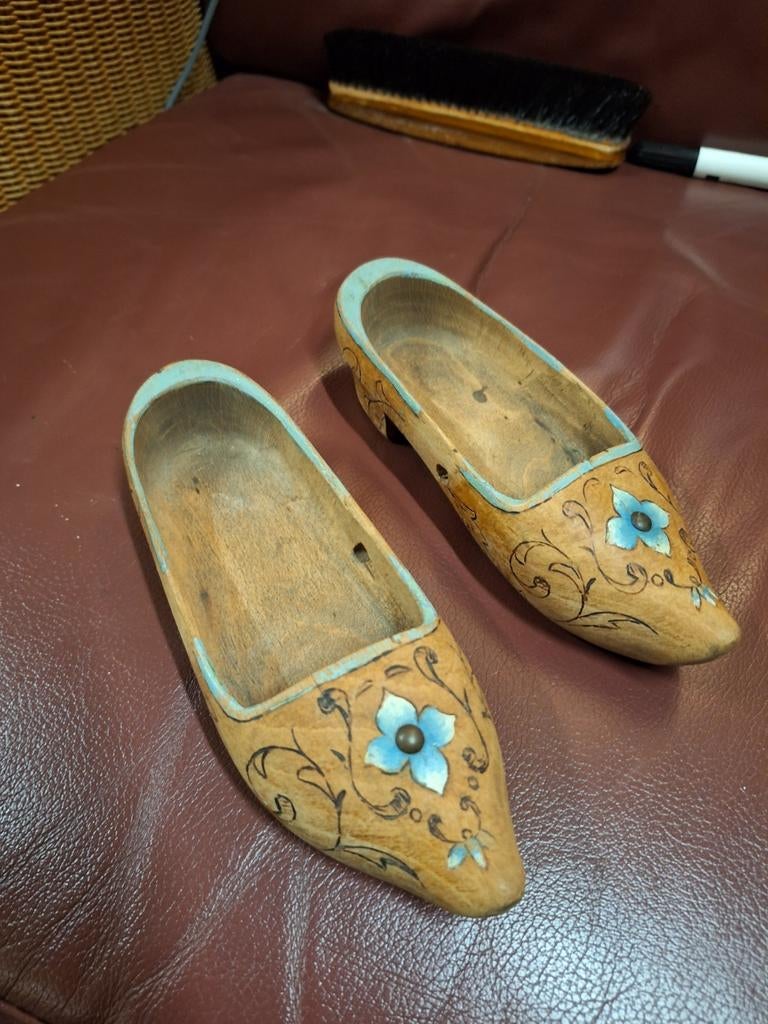 Vintage Houten Kinder Klompjes, Antiek en Kunst, Ophalen of Verzenden