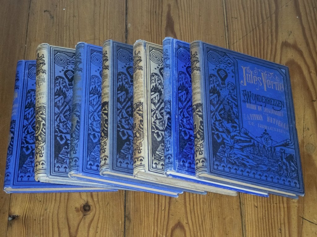 Jules Verne Wonderreizen antiek 1919-1934, Ophalen of Verzenden, Gelezen, Jules Verne