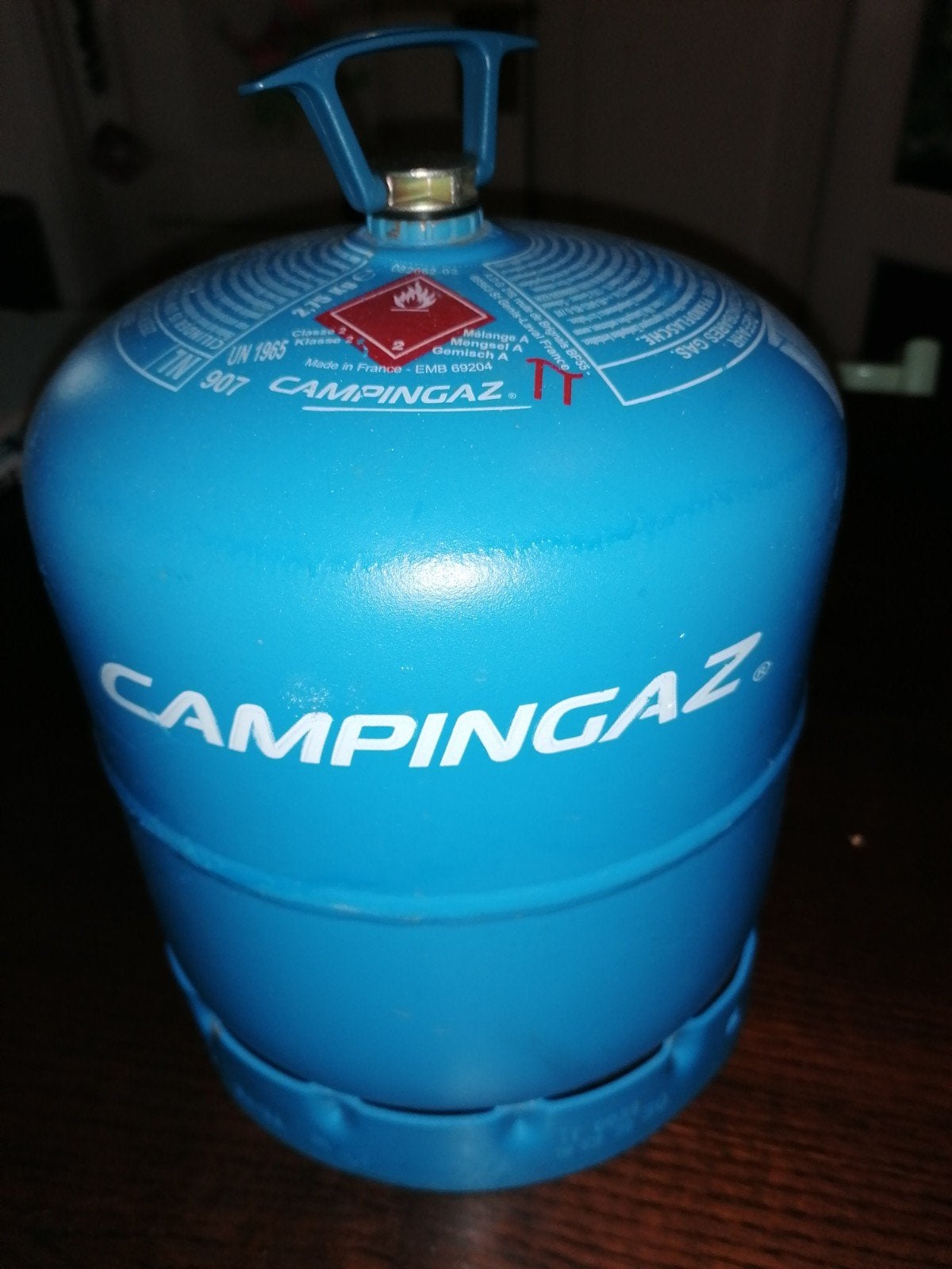 campingaz fles 907 leeg, Ophalen