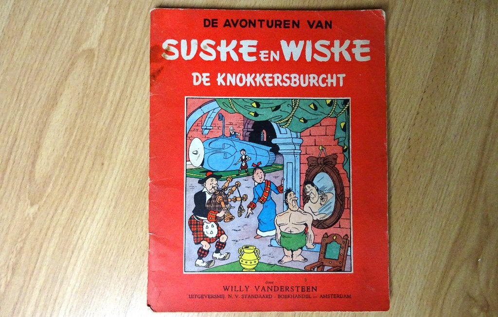 Suske en Wiske 11, de Knokkersburcht, 2e druk 1958., Boeken, Eén stripboek, Ophalen of Verzenden, Gelezen