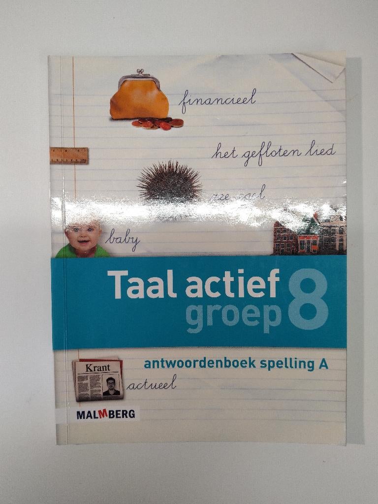 Taal Actief - Groep 8 - Antwoordenboek Spelling 8A., Boeken, Schoolboeken, Ophalen of Verzenden, Zo goed als nieuw, Overige niveaus