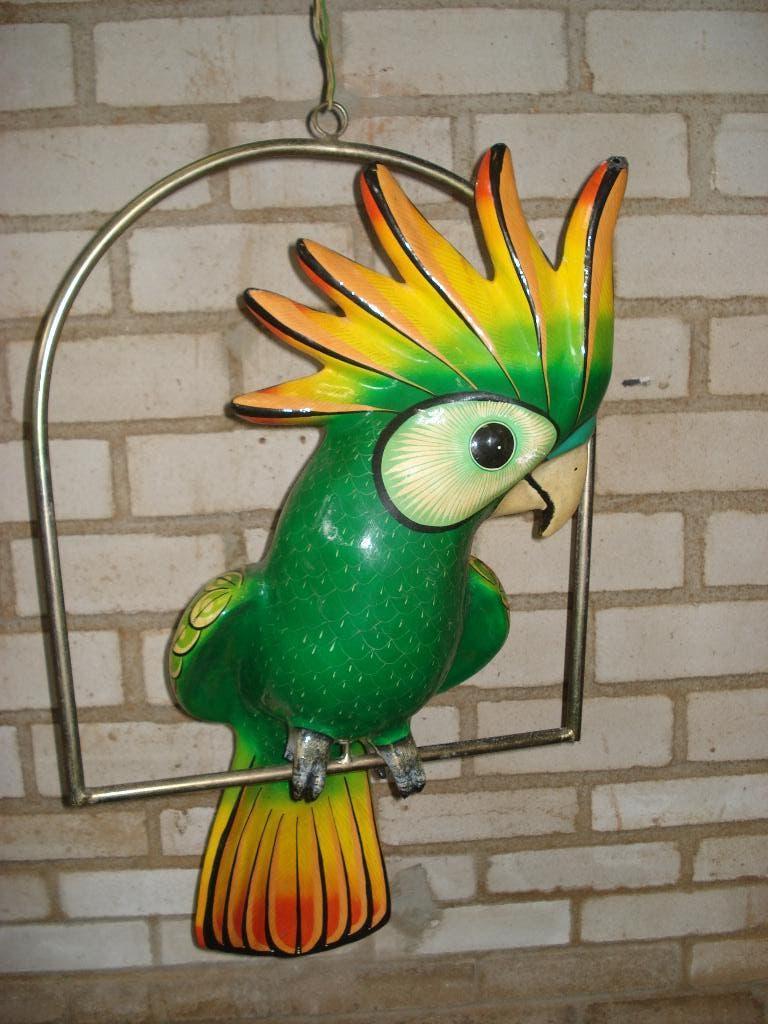 beeld papegaai   Hanger    75 Cm Lang, Ophalen of Verzenden, Gebruikt, Dier
