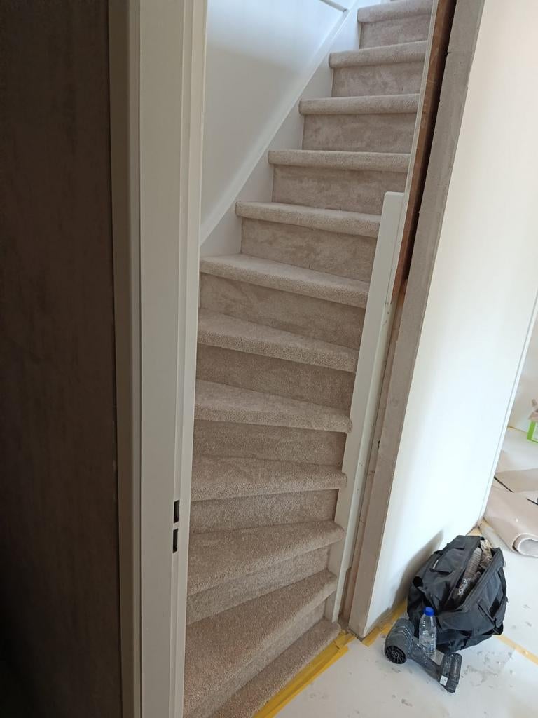 Tapijt /all/in/voor trap -, Modern, Comfortabel, Crème, Gebruikt, 200 cm of meer