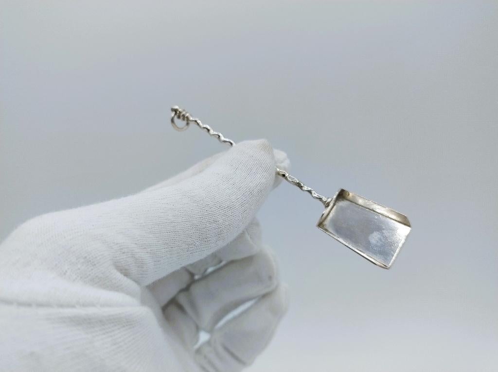 Zilveren miniatuur kolenschop, J. Borduur, Amsterdam, 1745, Verzenden, Zilver